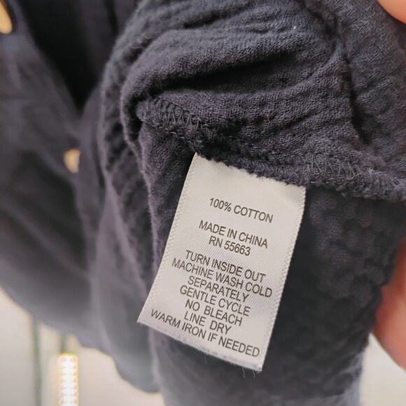 For Cynthia Linen Blend Dress Tunic Button Up Pockets Lagenlook Size Medium - Picture 11 of 12